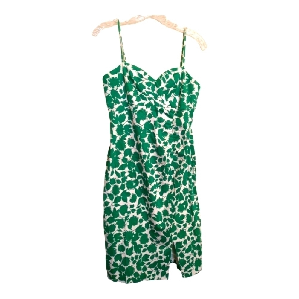 Donna Ricco green and white floral sheath sundress